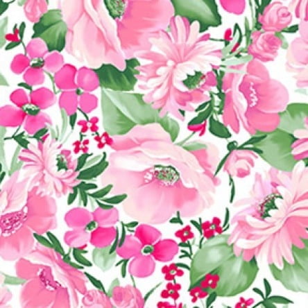 Clothworks Cotton - Chelsea Floral Cotton Fabric by Clothworks