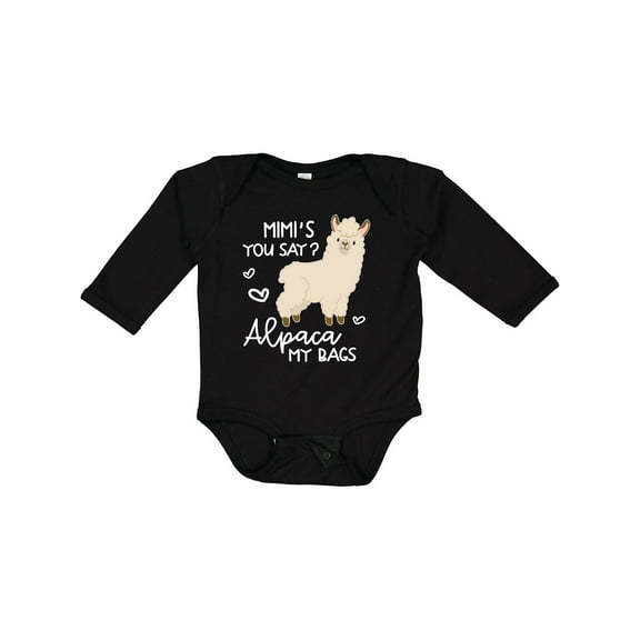 Inktastic Mimi's You Say Alpaca My Bags Boys or Girls Long Sleeve Baby Bodysuit