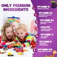 thumbnail image 2 of Multivitamin for Kids, Complete Daily Children's Multi Vitamin Gummies with Vitamin D, B Vitamins, Zinc & More - Energy, Memory Focus & Immune Health Support - Natural Berry Flavor Chew - 120 Gummies, 2 of 9