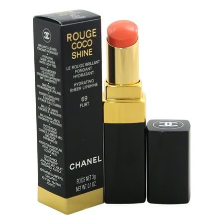 Rouge Coco Shine Hydrating Sheer Lipshine - # 69 Flirt by Chanel for Women  - 0.11 oz Lipstick (Limit 