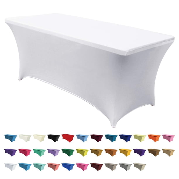 Mantel ABCCANOPY de 183 cm, elástico, blanco, de elastano, ajustado