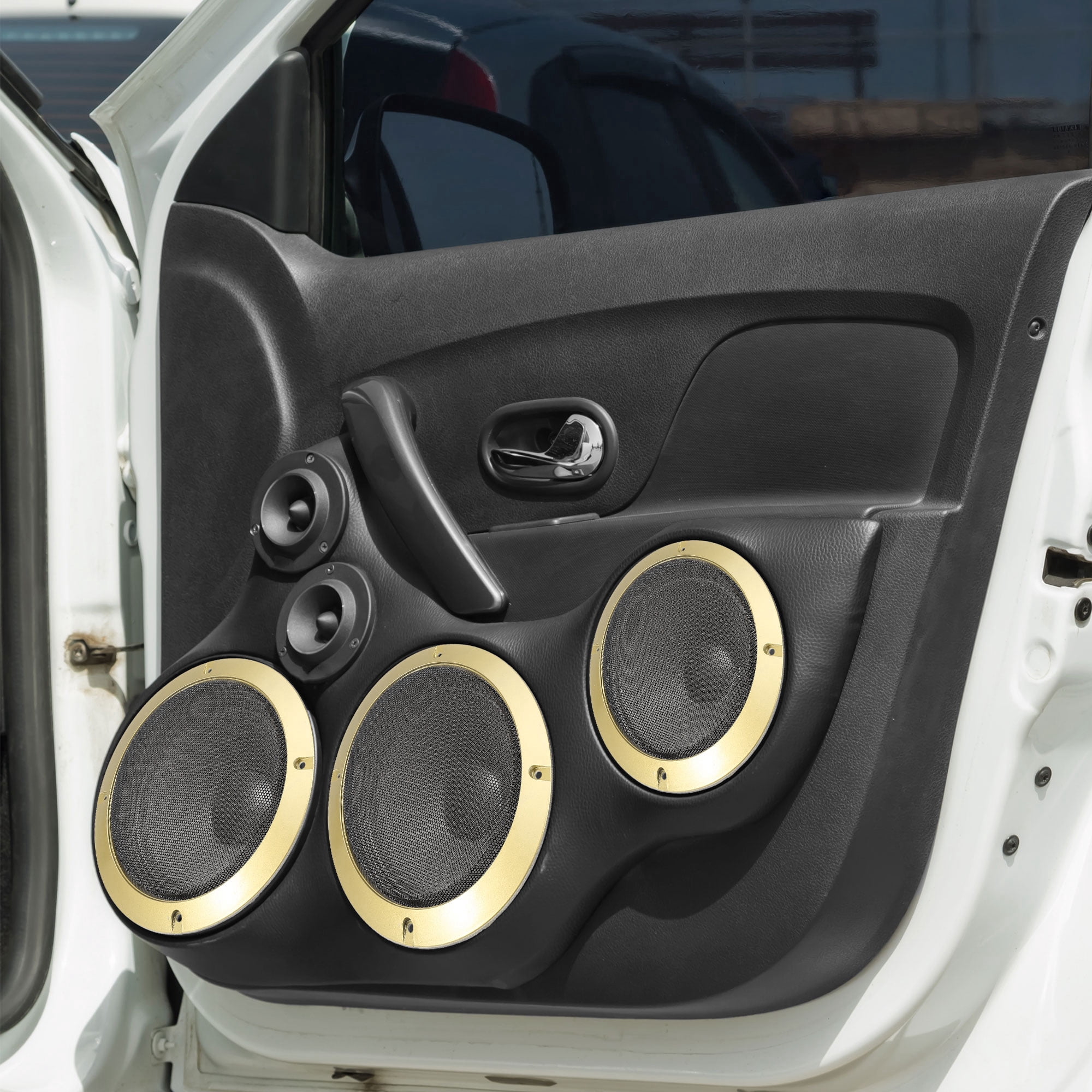 Unique Bargains 2pcs 6.5" Car Audio Speaker Cover Subwoofer Grill Horn Guard
