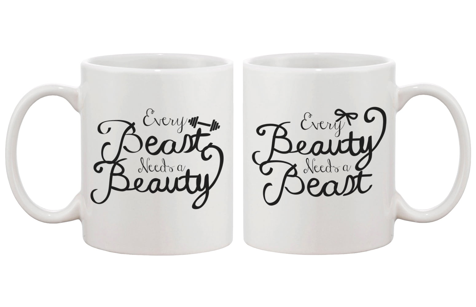 His and Hers Matching Couple Coffee Mugs Wreath Stamp Couple Mugs 