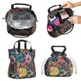 thumbnail image 2 of Pioneer Flower Floral Print Pattern Drawstring Lunch Bag Women - Drawstring Lunch Bag Insulated for Work Office - Stain-Resistant Large Lunchbags for Women with Multi-Pockets, 2 of 6