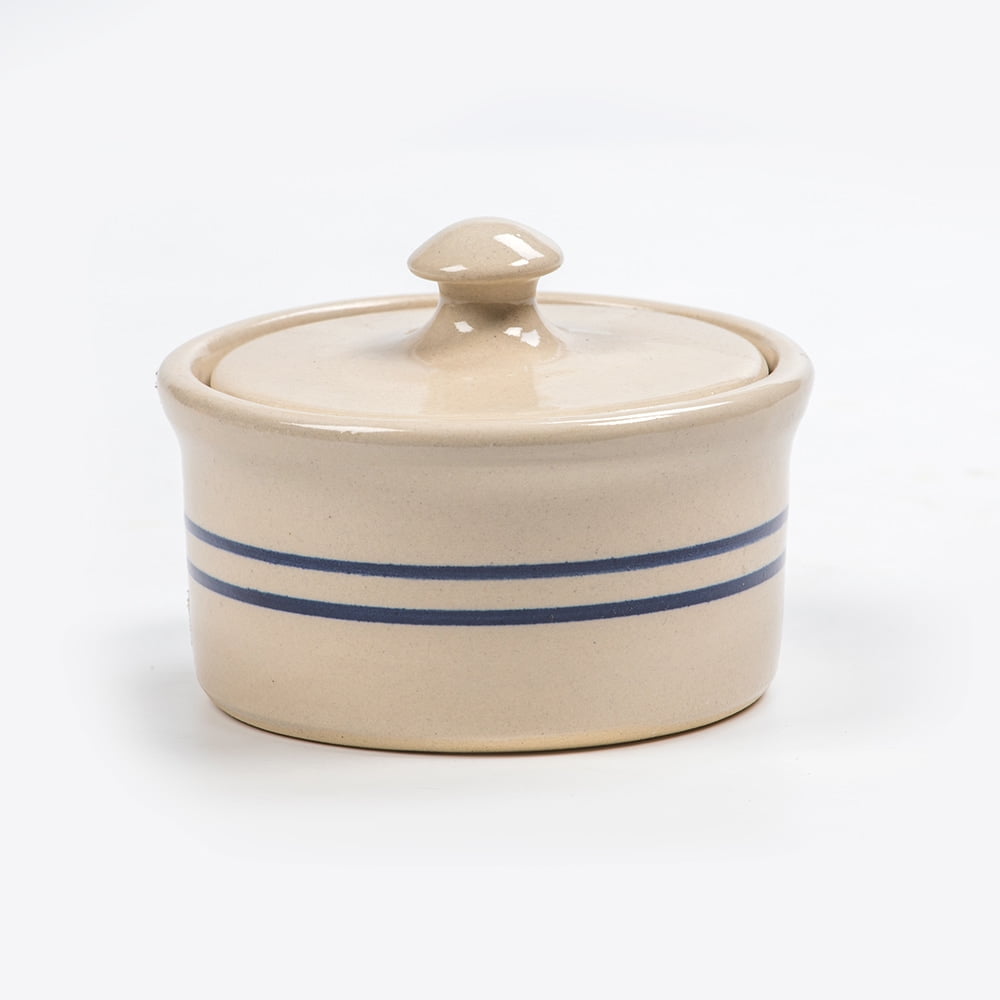 Heritage Blue Stripe Stoneware Ramekin with Lid