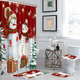 thumbnail image 2 of Cortinas De Baño Banna 4 Piezas Navideñas Xtellar rojo, 2 of 4
