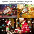 thumbnail image 3 of Christmas Moving Snowflakes Projector Lights  Dynamic Snowfall Pattern Outdoor/Indoor LED Projection Lamp IP65 Waterproof 180 Rotating Spotlight Projector for Holiday Xmas Halloween Party, 3 of 8