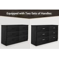 thumbnail image 6 of VVFLU Wood Dresser for Bedroom, 6 Drawer Double Dresser, Modern Chest of Drawers with Deep Drawers, Large Storage Organizer for Living Room, Closet, 6 of 8