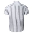 thumbnail image 6 of Soft T Shirts for Men Men Black Shirt T Shirts for Man 2025 Trendy Stripes Mens Shirts Dress Vintage Shirts Short Sleeve Cotton Linen Comfy Loose Fit, 6 of 7
