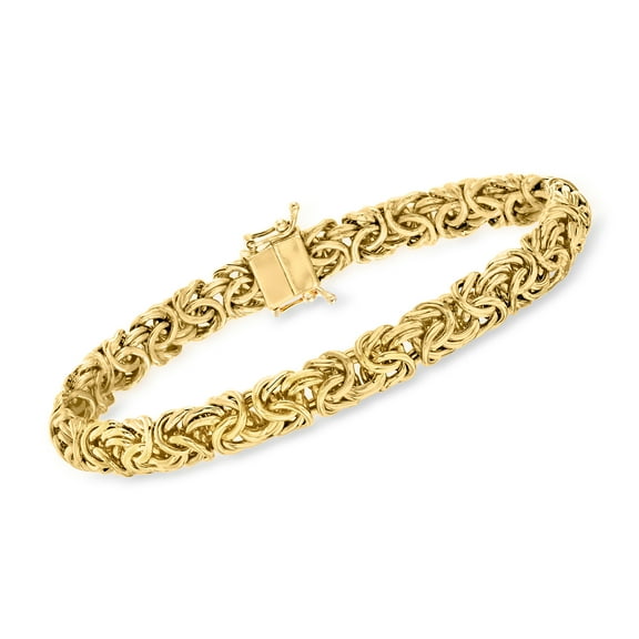 Ross-Simons 18kt Yellow Gold Over Sterling Silver Byzantine Bracelet With Magnetic Clasp, Women's, Adult