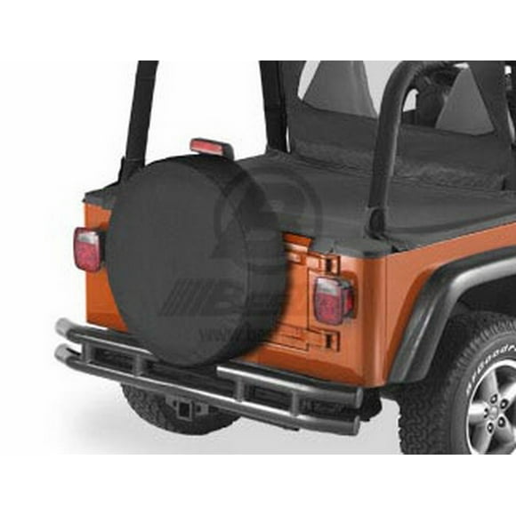 Bestop 61026-01 Spare Tire Cover 26-1/2 Inch x 7-1/2 Inch; No Design; Black; Fabric