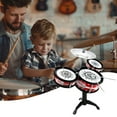 thumbnail image 4 of Darzheoy Kids Drum Set Plastic Toy Drum Set for Kids 1-5 Years Old Boys Girls Musical Instruments Playing Beats Toys Birthday Xmas Gift Toy for Toddlers, 4 of 7