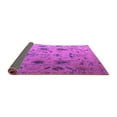 thumbnail image 2 of Ahgly Company Indoor Round Abstract Purple Modern Area Rugs, 4' Round, 2 of 4
