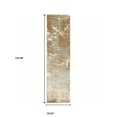 thumbnail image 5 of 2' X 10' Grey And Brown Abstract Hand Loomed Stain Resistant Runner Rug, 5 of 5