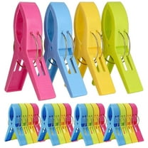 STONCEL 20Pcs Beach Towel Clips, Table Cloth Clips, Bathroom Towel Clips, Plastic Chair Clips, Windproof Clothes Pegs for Beach Chair Cruise Ship Sunbeds Sun Loungers Pool Chairs-Bright Multicolors