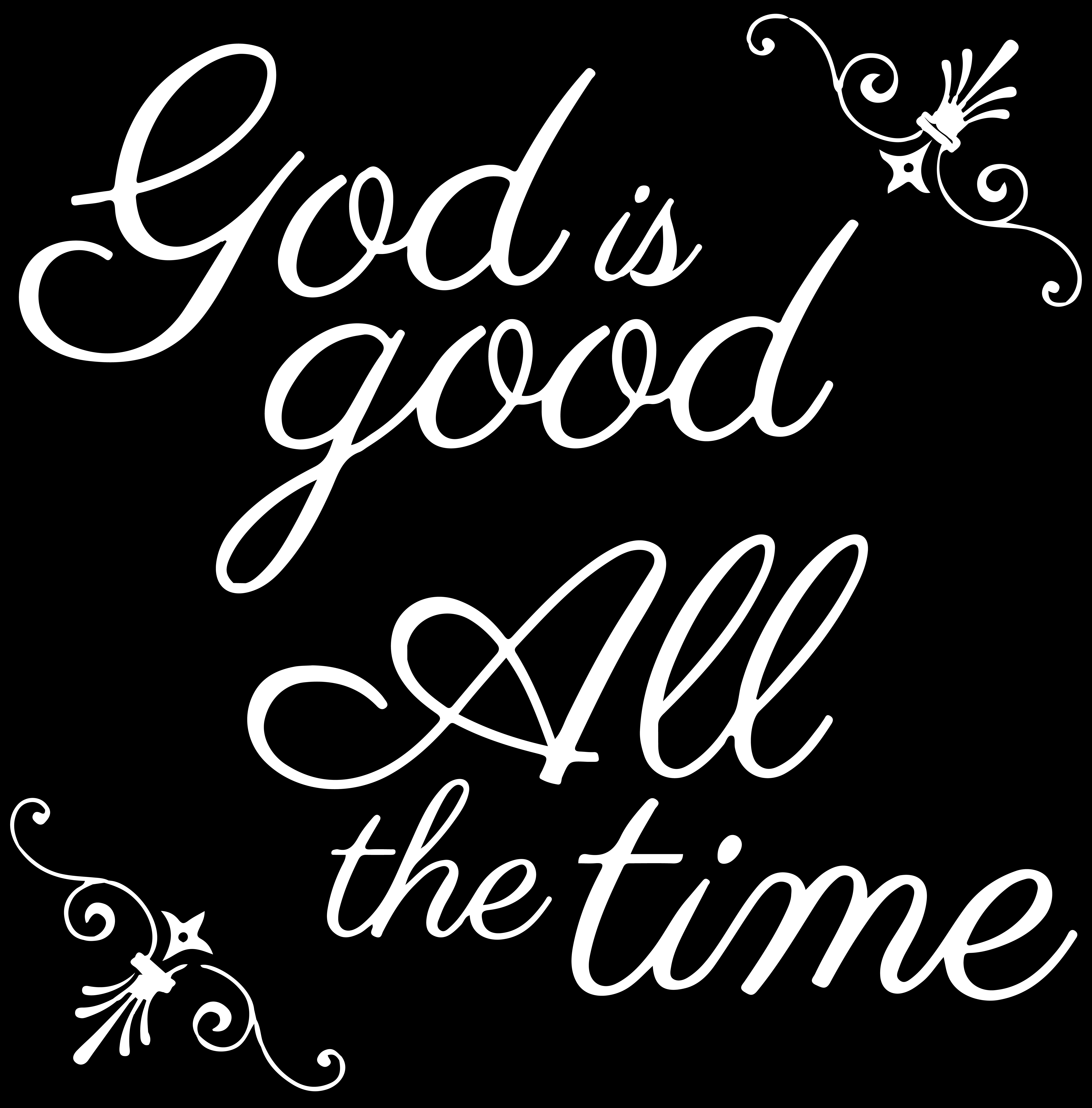 God Is Good All The Time Quote God is good all the time Vinyl Decal Sticker Quote - Small - White