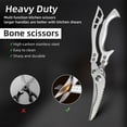 thumbnail image 7 of Heavy Duty Kitchen Shear Stainless Steel Poultry Shear Multi-function Kitchen Scissor for Fish, Meat, Vegetables, Herbs, Bones, Dishwasher Safe, 7 of 7