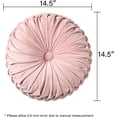 thumbnail image 4 of 2 PCS Pumpkin Pleated Round Throw Pillows for Chair Sofa Home Decor (Pink), 4 of 10