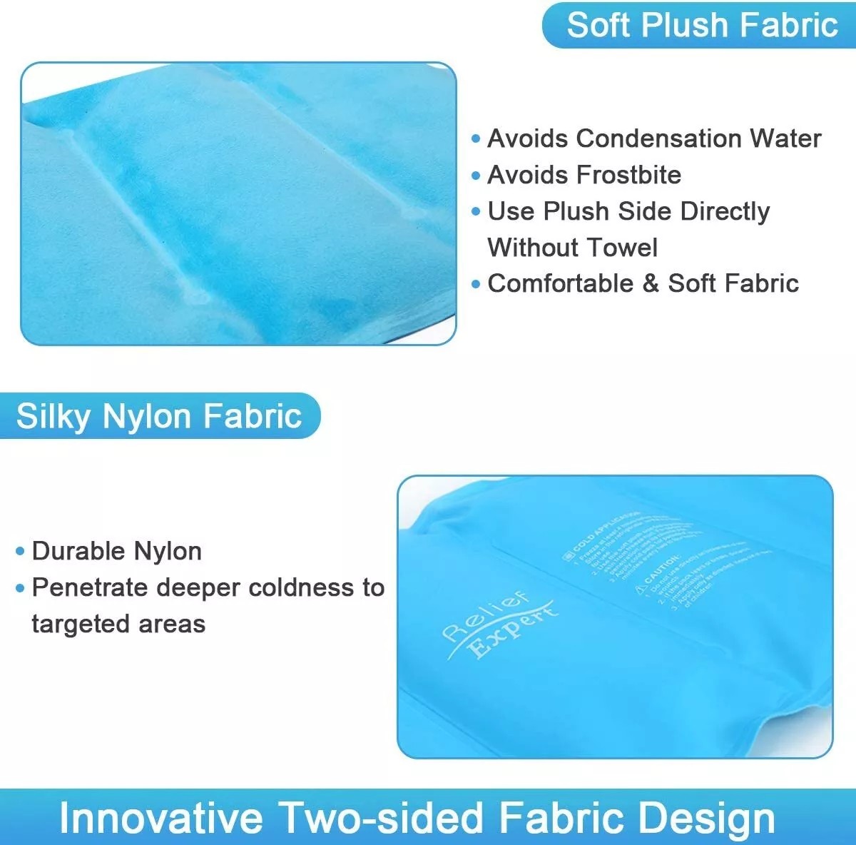 Relief Expert Gel Ice Pack Reusable Cold Wrap for Shoulder Waist Knee Relief with Strap