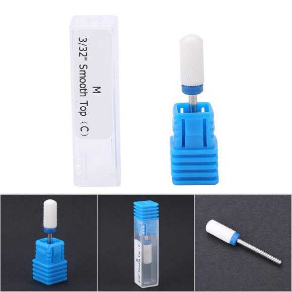 Ceramic Cylinder Shape Grinding Head, Manicure Grinding Head Tools, 5 Type of Nail Drill Bits for Nail Manicure