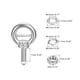 thumbnail image 2 of Levantamiento Ojo Perno, 2 Juegos M4x11mm Ojo Perno con Tuerca Arandela 304 Inoxidable Acero Hombro Elevación Anillo Ojo Perno para Colgar Artículo, 2 of 6