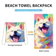 thumbnail image 3 of Foldable Beach Towel Printed Bath Towel All-in-one Beach Towel All-in-one Bag For Storage, 3 of 5