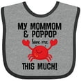 thumbnail image 3 of Inktastic Mommom and Poppop Love Me Grandson Boys or Girls Baby Bib, 3 of 4