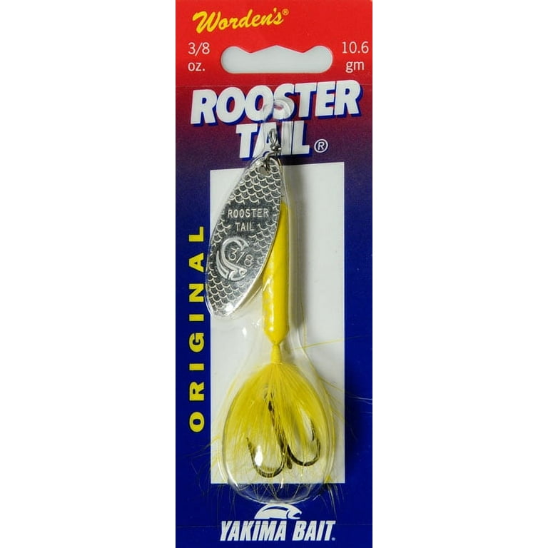 Yakima Bait Worden's Original Rooster Tail, Inline Spinnerbait Fishing  Lure, Yellow, 3/8 oz.