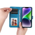 thumbnail image 4 of Funda tipo cartera GANGXUN para iPhone 15 Plus , diseño girasol, cuero PU, soporte, cierre magnético, tarjetero, 4 of 5