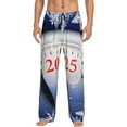 thumbnail image 2 of Lsque Gold Glitter Shining In Light With 2025 Print Men's Pajama Pants, Lounge Pant - Comfortable Home Wear,Elastic Waistband, Stylish Design-Large, 2 of 9
