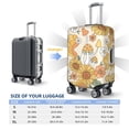 thumbnail image 6 of Haiem Groovy Hippie Flower Mushrooms Luggage Cover Printed Suitcase Covers for Luggage Elastic Washable Suitcase Protector Fits 18-32 Inch Luggage-Small, 6 of 9