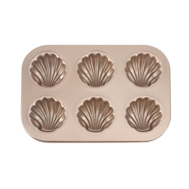 6 Incluso molde de pastel Banana Shape Lovely Pattern molde de pastel antiadherente de acero al carbono