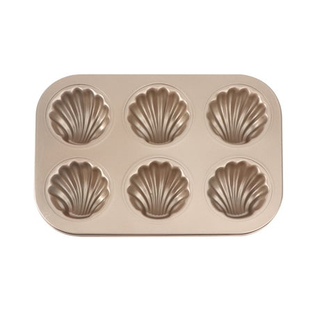 

6 Even Cake Mold Banana Shape Lovely Pattern Carbon Steel Non-Stick Cake Mold
