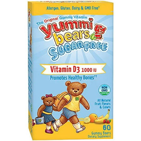 Yummi Bears La vitamine D3, Suractivé, ours gommeux, 60 CT