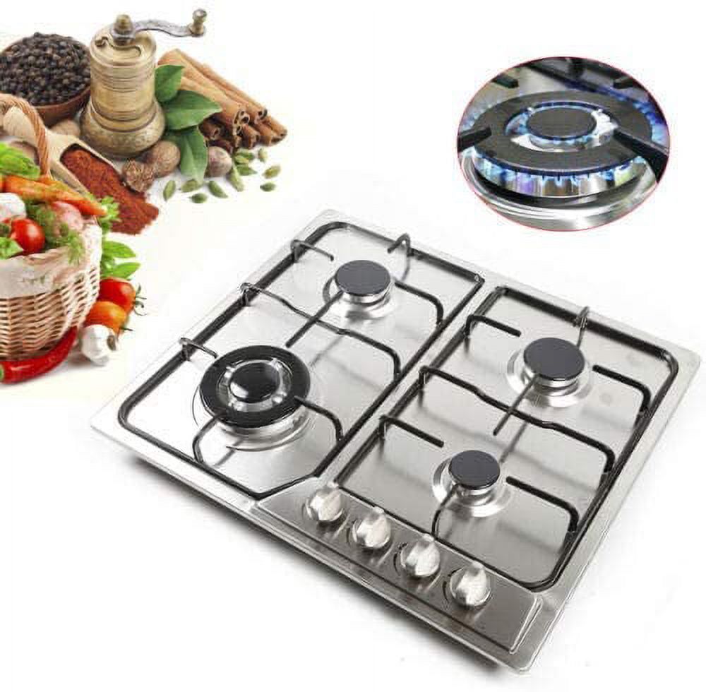 MONIPA 4-Burner Gas Stove Burner Built-In Gas Stove Stainless Steel Easy To Clean