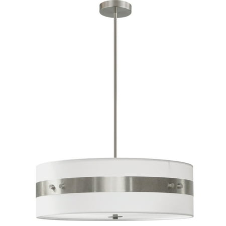 

4LT Incandescent Pendant S Chrome w/White Shade