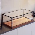 thumbnail image 1 of Rectangle Transparent Display Box with Wooden Base, Clear Acrylic Plastic Storage Box Square Cube Display Case, Dust Cover Alternative Glass Case(45x25x25cm(18x10x10in)), 1 of 7