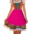 thumbnail image 2 of JOANKDMI Women's Traditional Tavern Maid Costume Floral Dress with Ruffled Pocket Apron for Cultural Festival Event Halloween Carnival Party Dress Up Outfit, 2 of 9