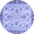 thumbnail image 1 of Ahgly Company Indoor Round Abstract Blue Modern Area Rugs, 6' Round, 1 of 4
