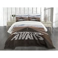 thumbnail image 3 of Ambesonne Saying Quilted Bedspread Set 3 Pcs, Road Trip Words Adventure, Queen Size, Brown Blue and White, 3 of 5