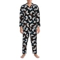 thumbnail image 3 of Lsque Game Pattern Long Sleeve Pajama Set for Men - Soft 2-Piece Sleepwear and Loungewear Set with Pockets, Comfy Nightwear-Small, 3 of 7