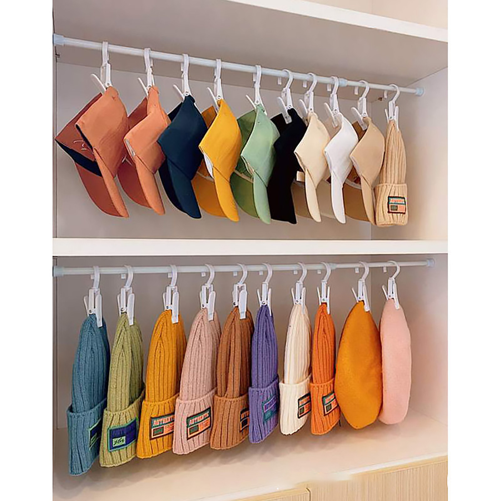 Wall Rack with Hooks Folding Storage Rack behind Door Metal Cup Hooks ...