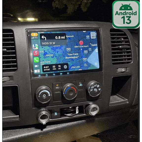 Wireless CarPlay Android Auto Car Stereo For Chevy Silverado 2009-2012, 8-inch Android 13 GPS Navigation Radio with 2 32GB, IPS Touchscreen, Retains SWC & Mirror Link