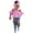 Pink, variant on Girls Fashion Outfits Set Trendy Off Shoulder T Shirt with Distressed Denim Jeans and Stylish Headwear 3 Piece Toddler Kids Clothing Combo