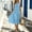 Blue women's boho summer dresses a1, variant on Women's Sleeveless V Neck Button Down Flowy Casual Midi Dresses Solid Boho Beach Vacation Swing A-Line Sundresses Lightweight Summer Dresses, White XL