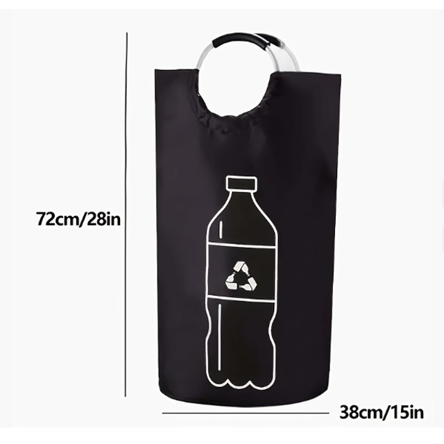TIELUTT Laundry with Recycle Bottle Design for Everyday Use – Durable Foldable Hamper Tall Laundry with Backpack Hampers for Laundry Rope Laundry Hamper for Laundry with Sturdy Laundry
