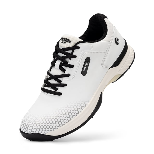 FitVille-zapatos de Golf anchos para hombre, calzado deportivo cómodo, antideslizante, resistente al desgaste, para pies hinchados, alivia el dolor en los dedos