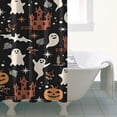 thumbnail image 4 of Vintage Halloween Scene Pattern Shower Curtain 36"x72" ,Bathroom Decorative Shower Curtains Set with 12 Hooks,Modern Waterproof Washable Shower Curtain, 4 of 6