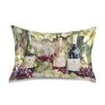 thumbnail image 3 of Haosy Satin Pillowcase for Hair and Skin Standard Cooling Silk Pillow Case with Envelope Closure Grape and Wine 20"x40", 3 of 9