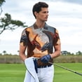 thumbnail image 3 of Balery Lava Dragon Camisa Polo de Hombre con Estampado, de Manga Corta y Tejido Medio, Camisa Tipo Golf Polo-XX-Large, 3 of 6